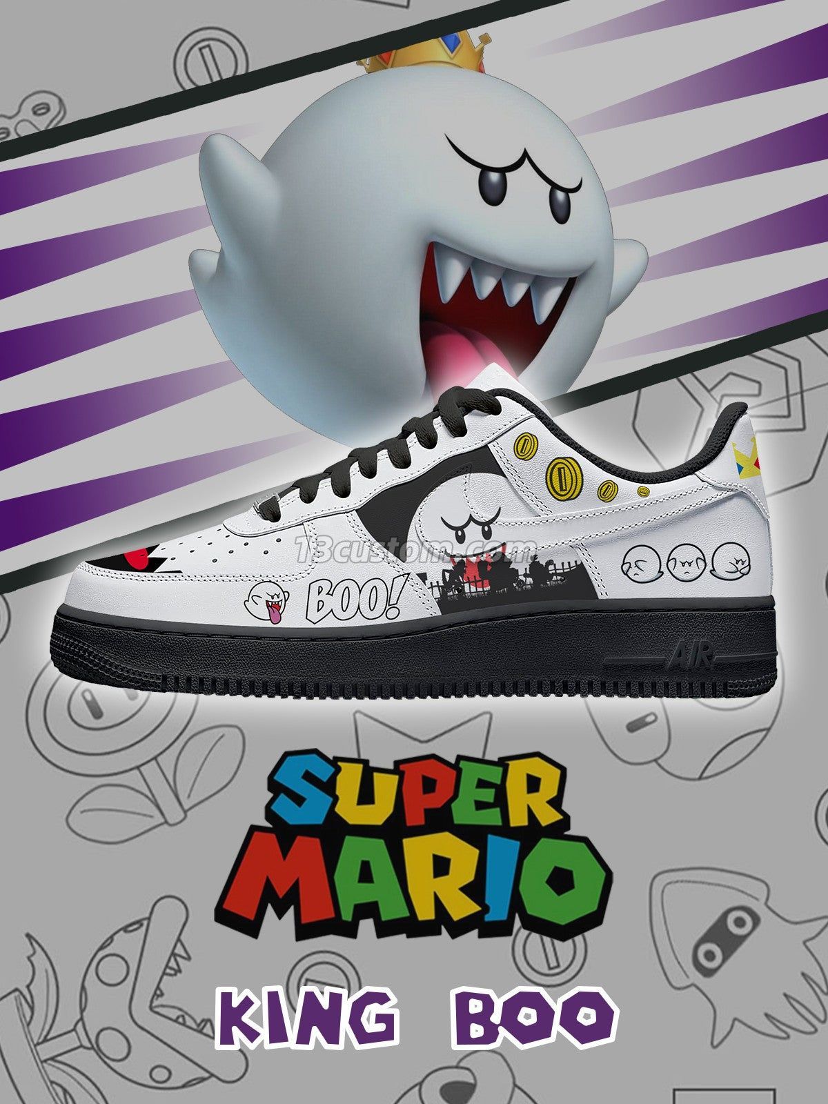 King Boo V.2 Custom Sneakers