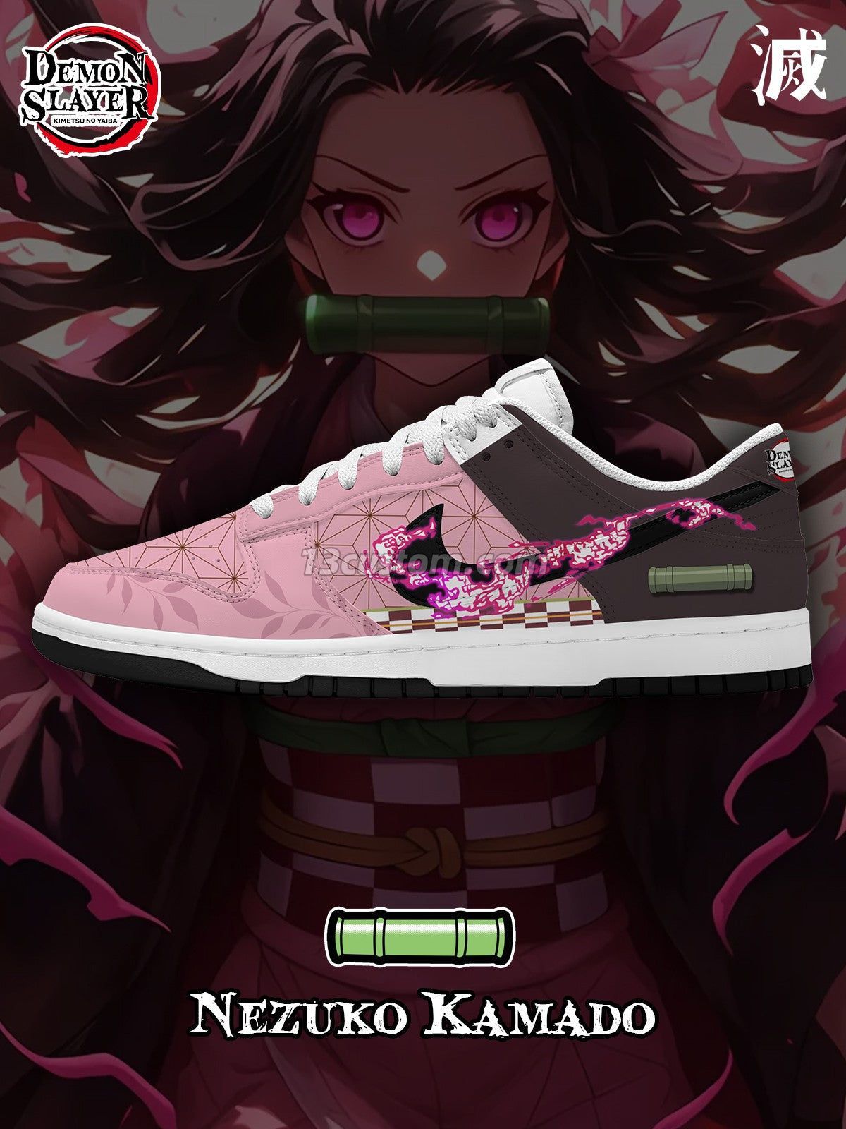 Nezuko V.5 Custom Court-Low Sneakers