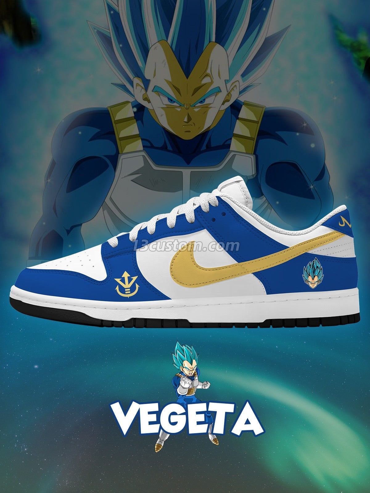 Vegeta V.1 Custom Court-Low Sneakers