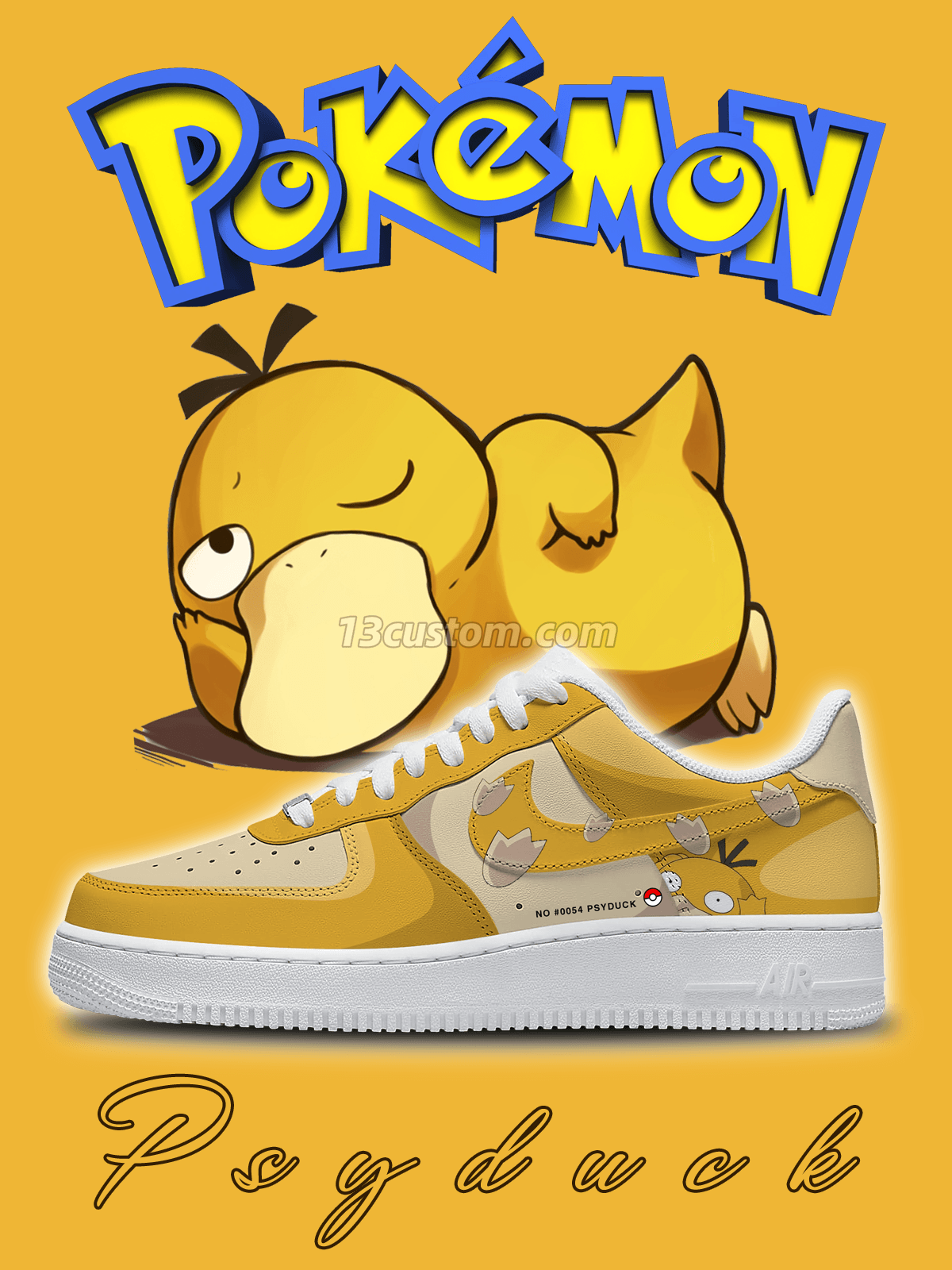 No.0054 Psyduck Custom Sneakers