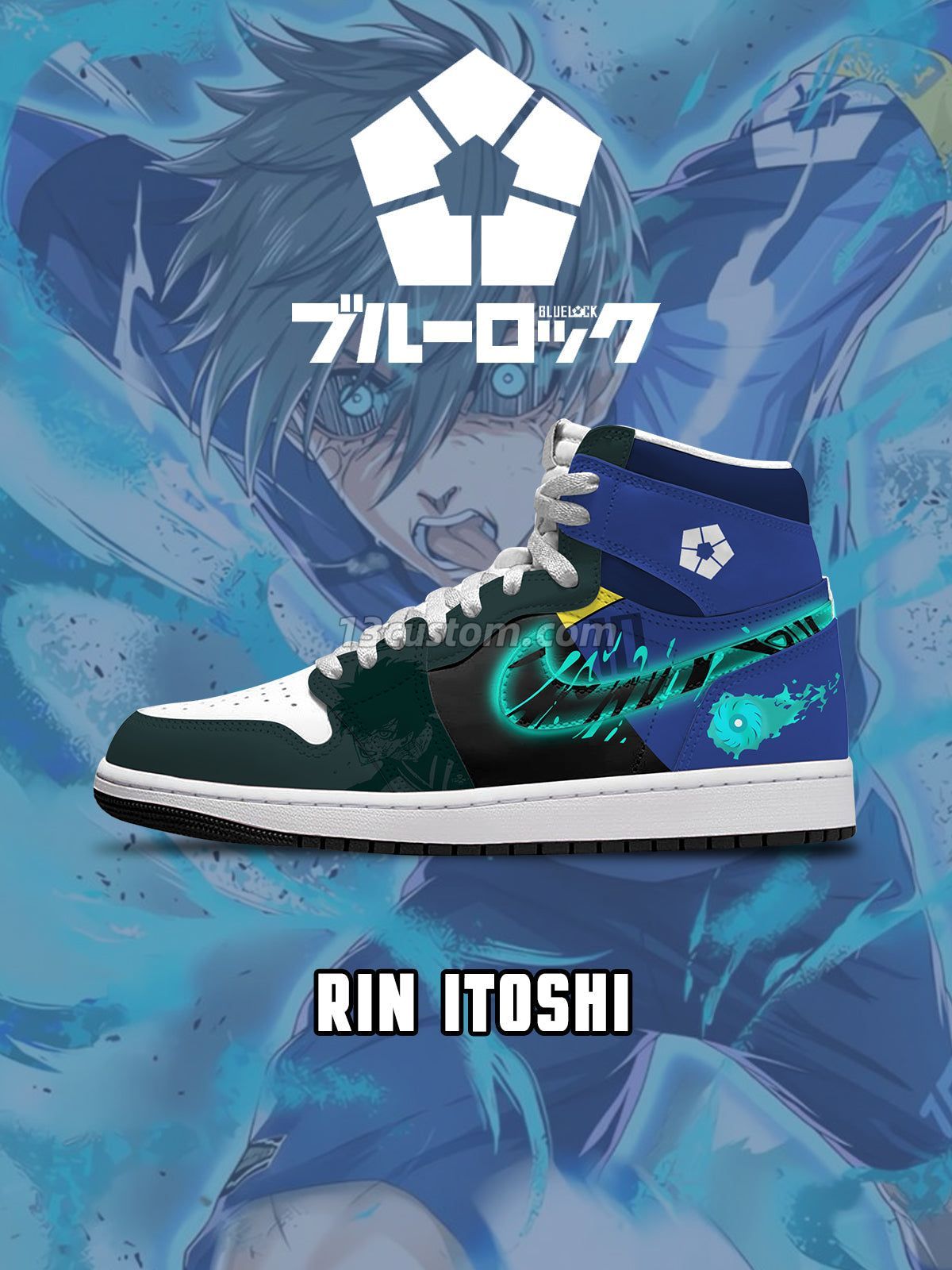 Rin Itoshi V.6 Custom High-Top Sneakers