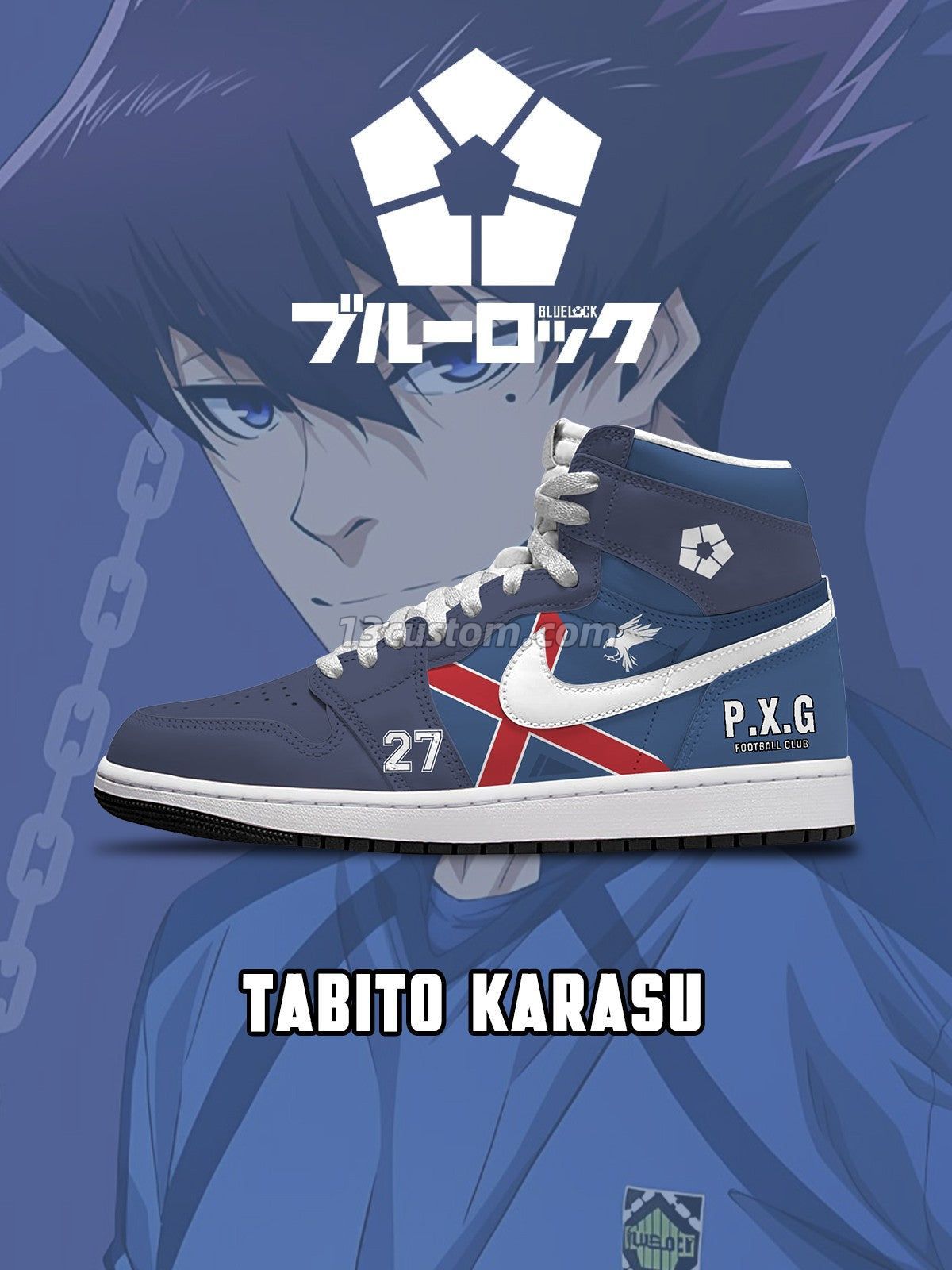 Tabito Karasu V.2 Custom High-Top Sneakers