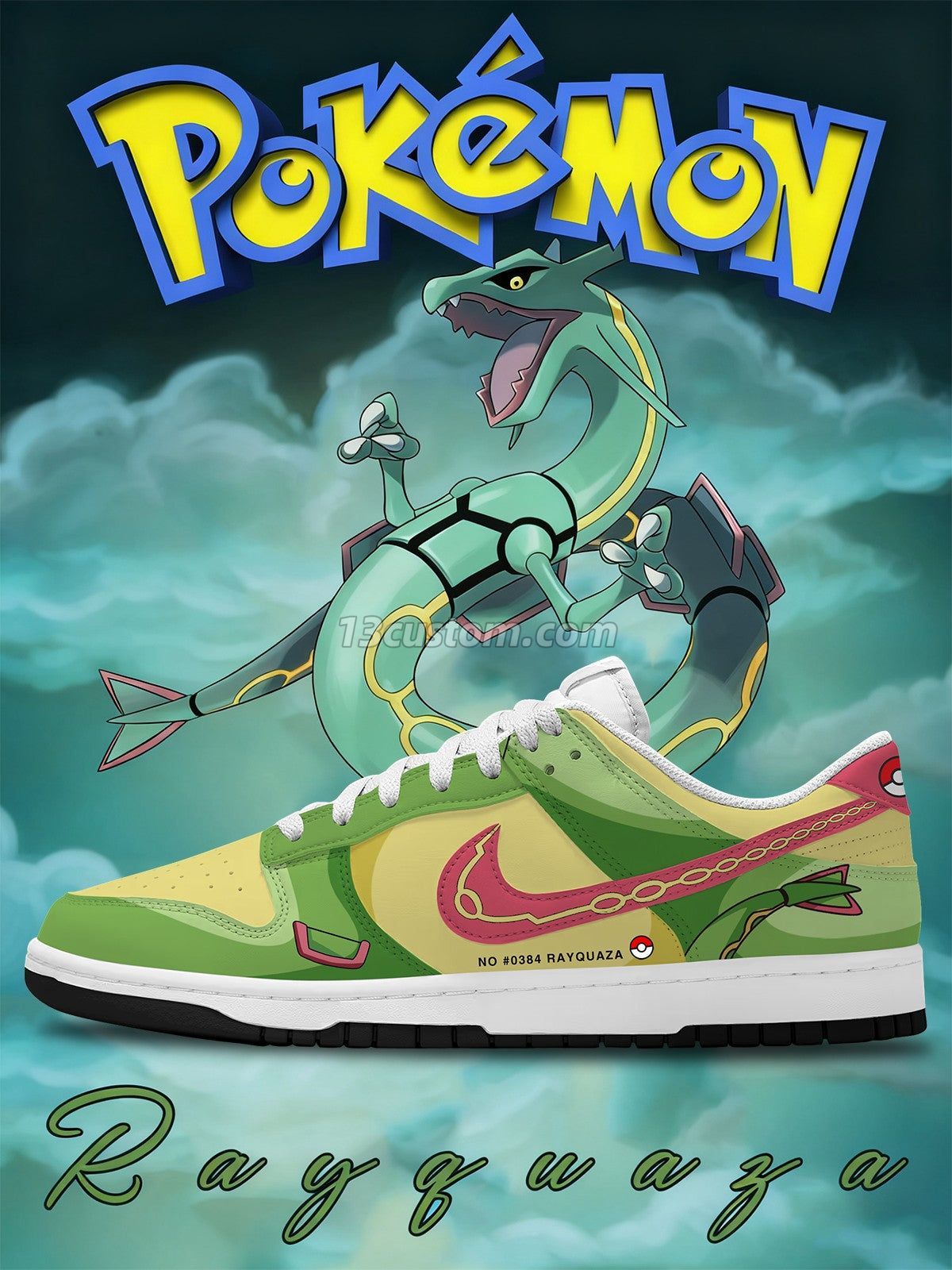 Rayquaza V.1 Custom Court-Low Sneakers