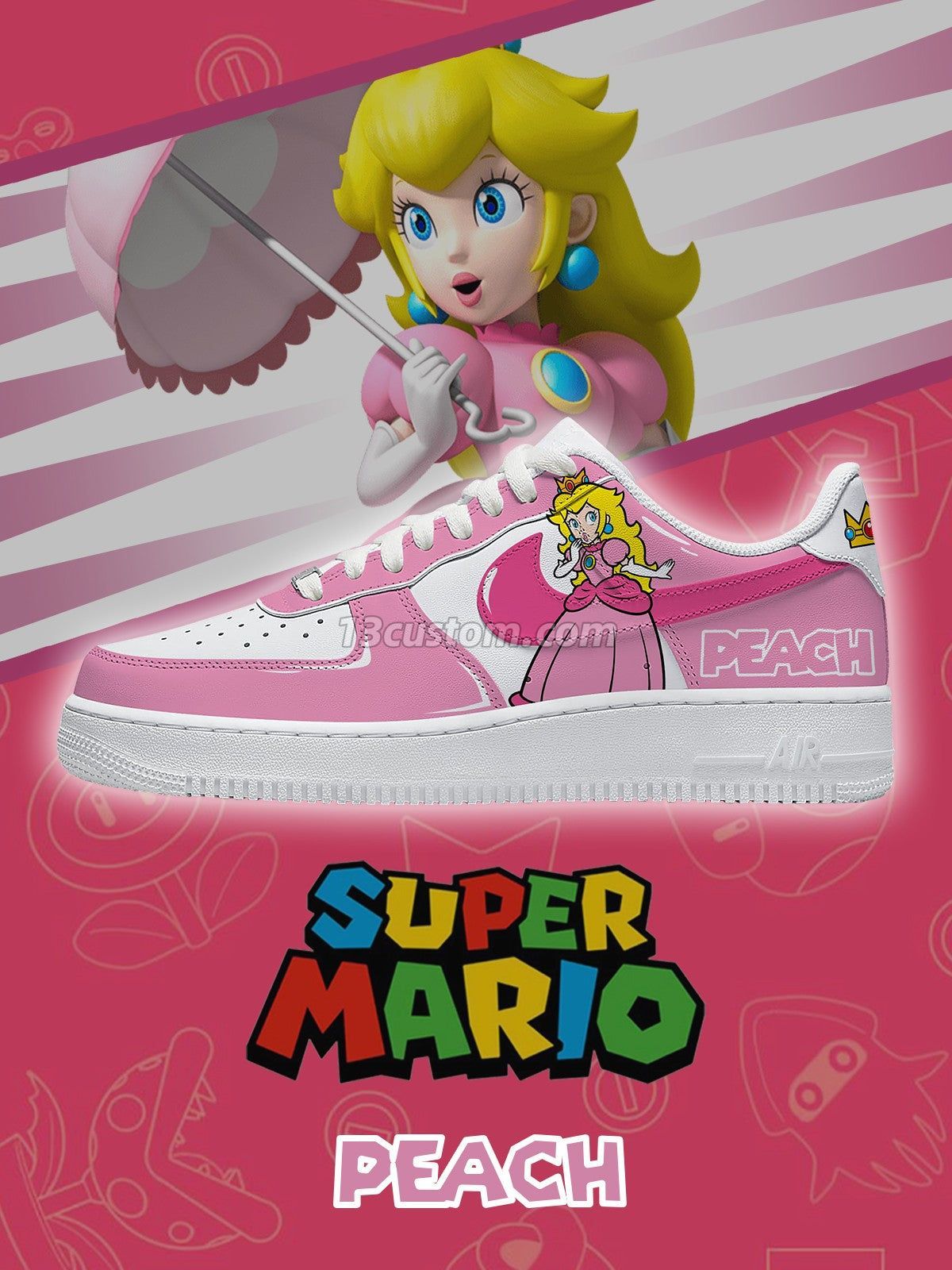 Princess Peach V.1 Custom Sneakers