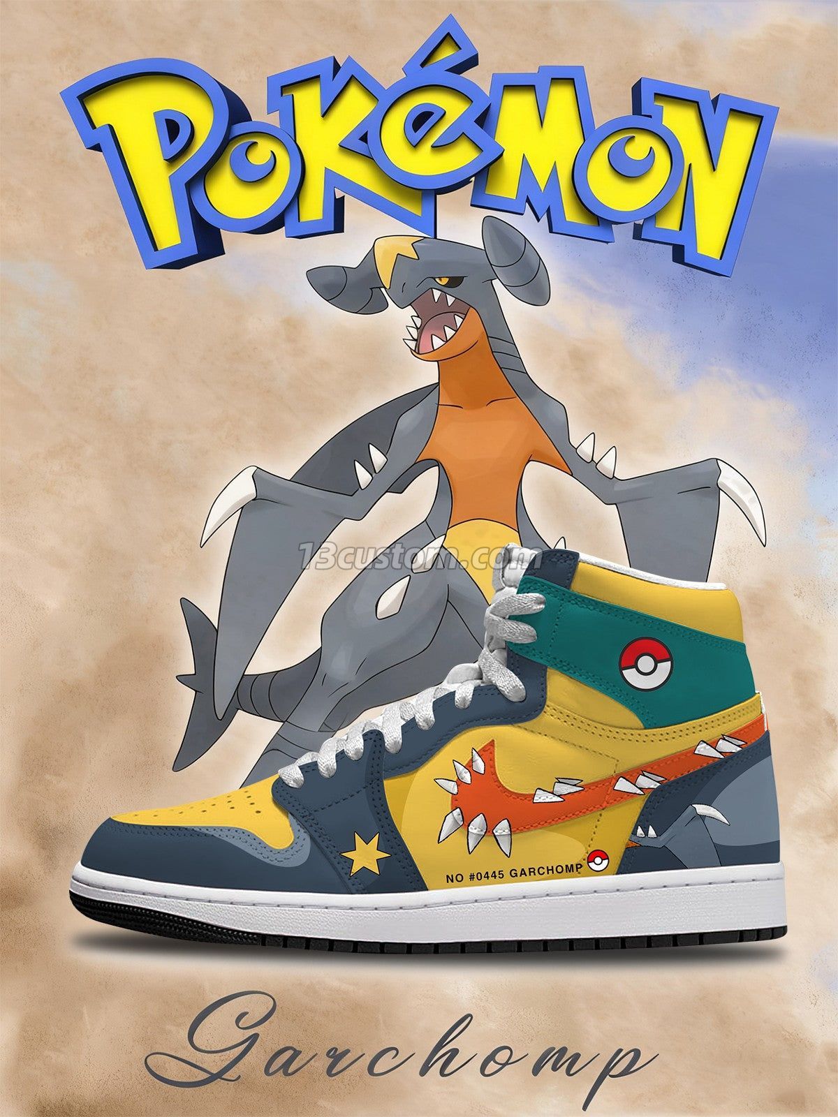 Garchomp V.1 Custom High-Top Sneakers