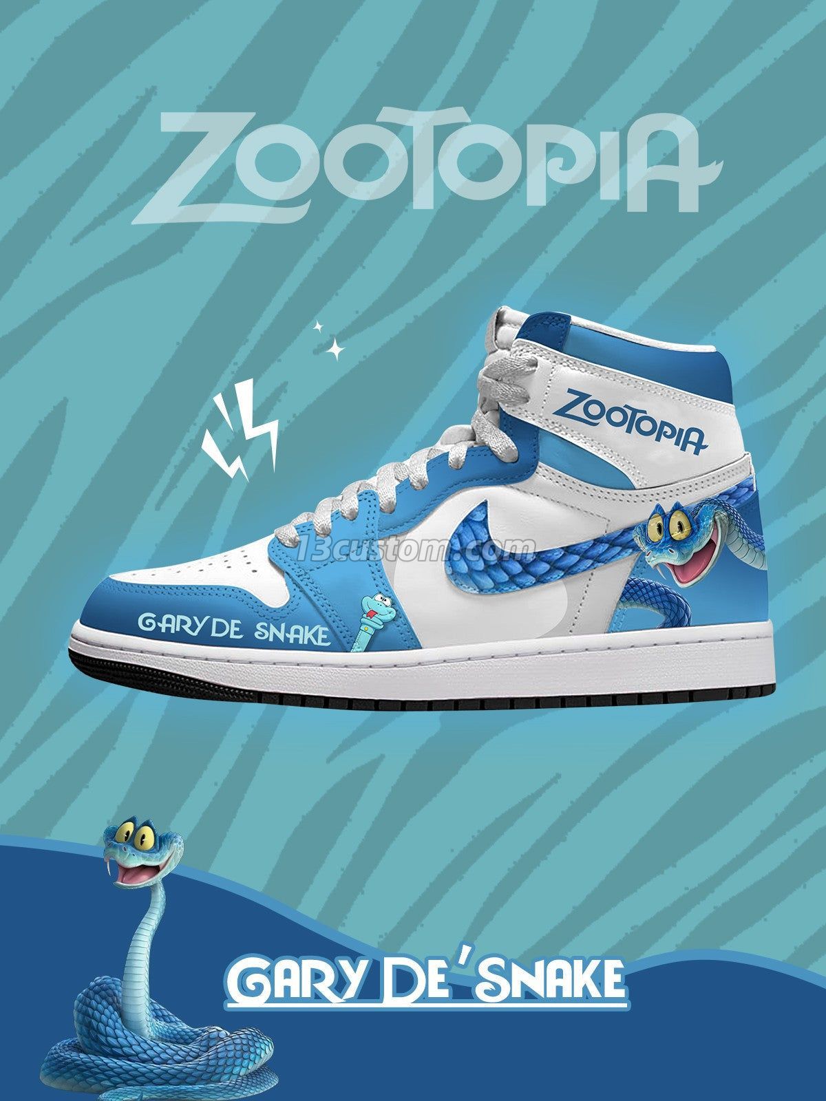 Gary De'Snake V.1 Custom High-Top Sneakers