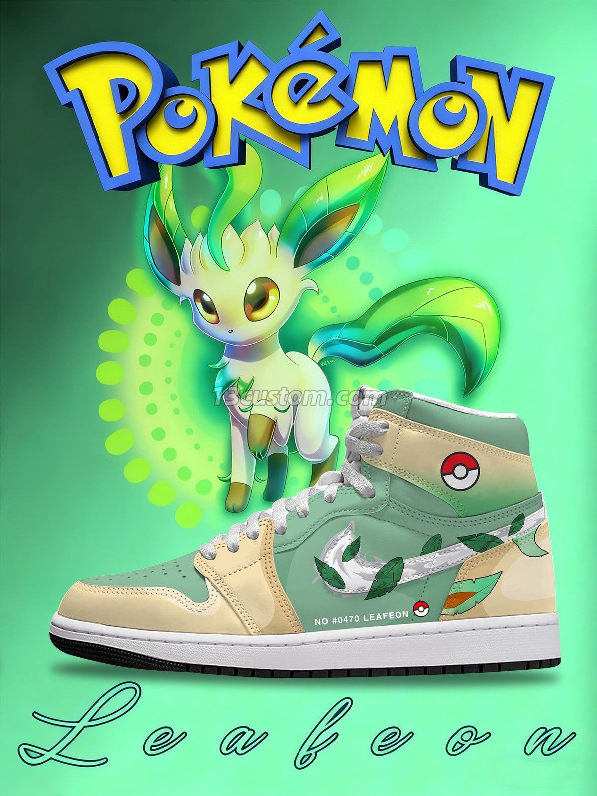 Leafeon V.1 Custom High-Top Sneakers