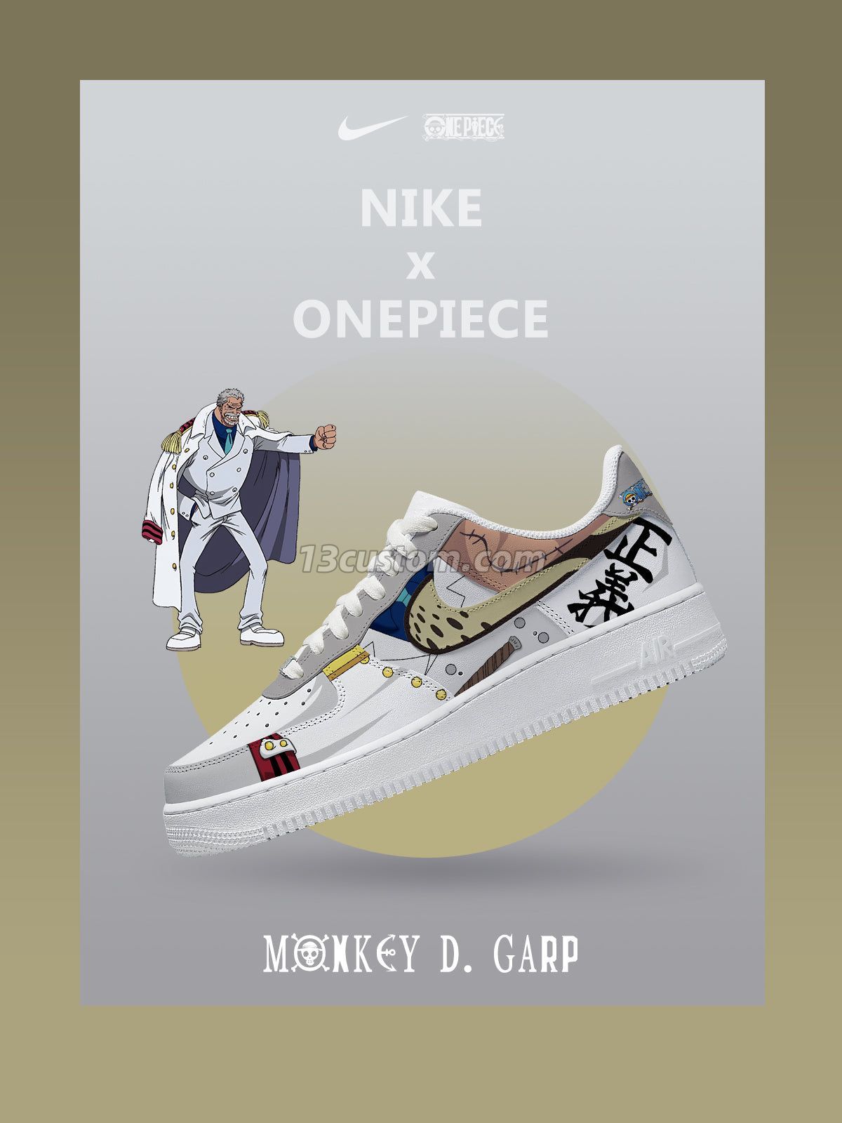 Monkey D. Garp V.1 Custom Sneakers