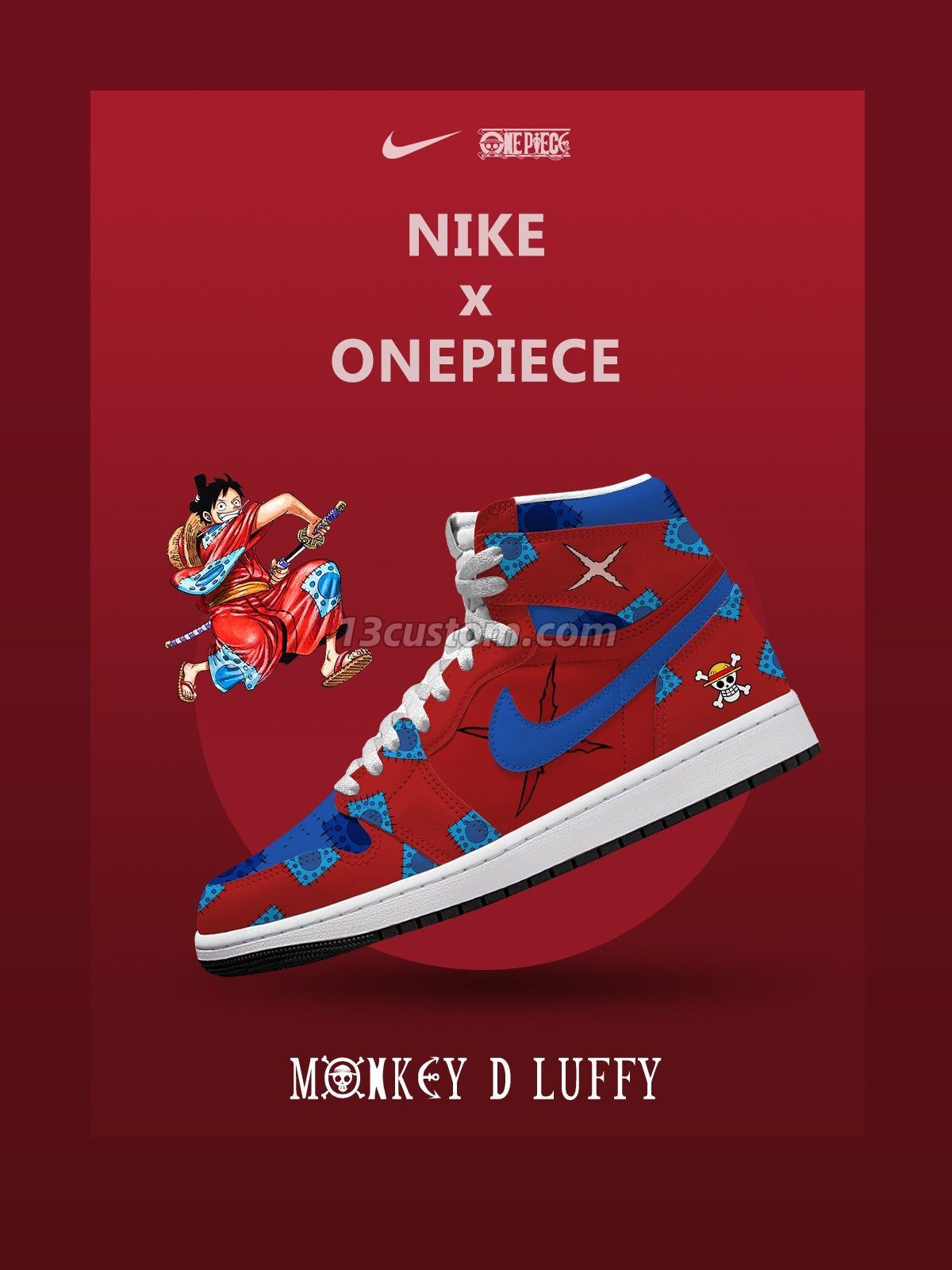 Monkey D. Luffy V.5 Custom High-Top Sneakers