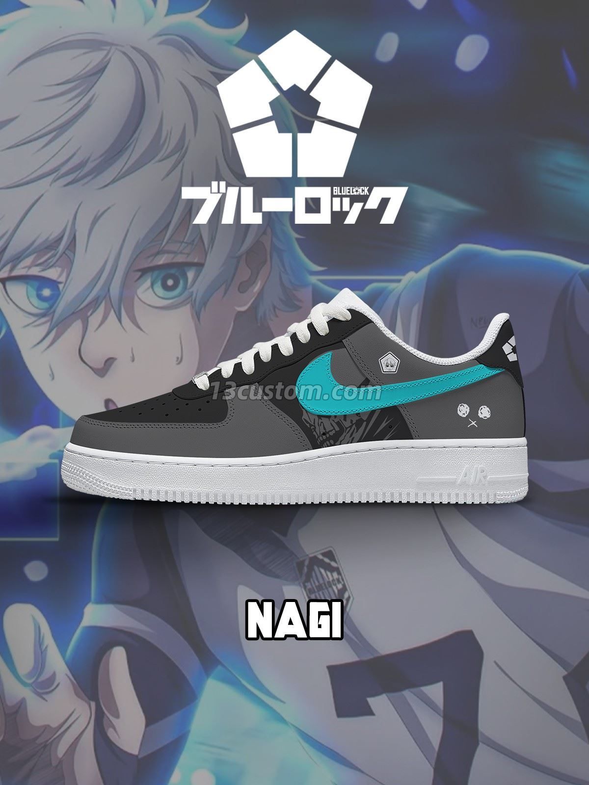 Seishiro Nagi No.1 Custom Sneakers