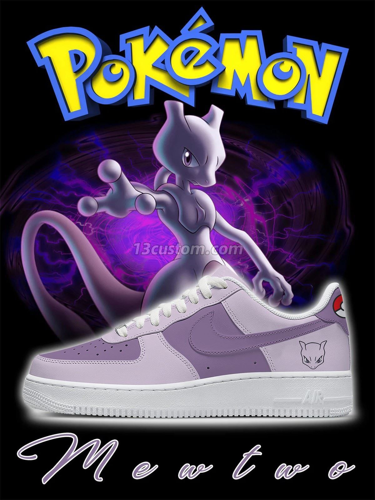 No.0150 Mewtwo Style 1 Custom Sneakers