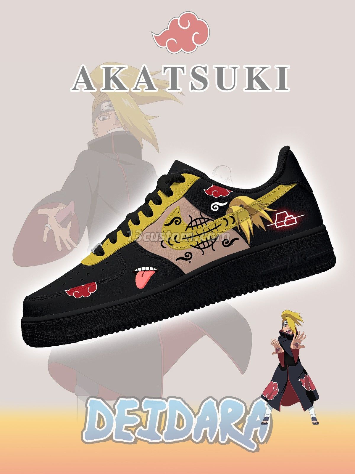 Akatsuki Deidara No.3 Custom Sneakers
