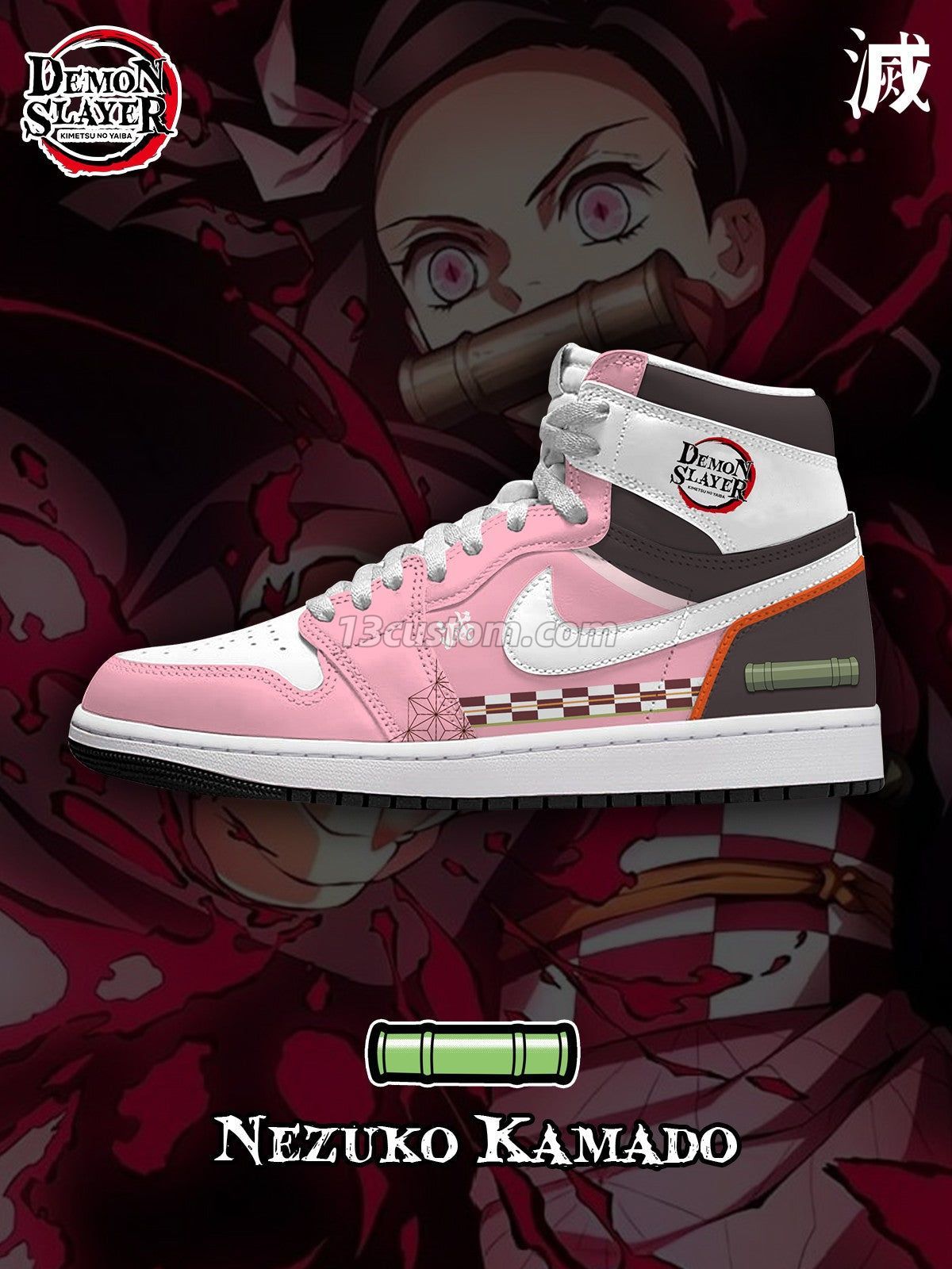 Nezuko Kamado V.1 Custom High-Top Sneakers