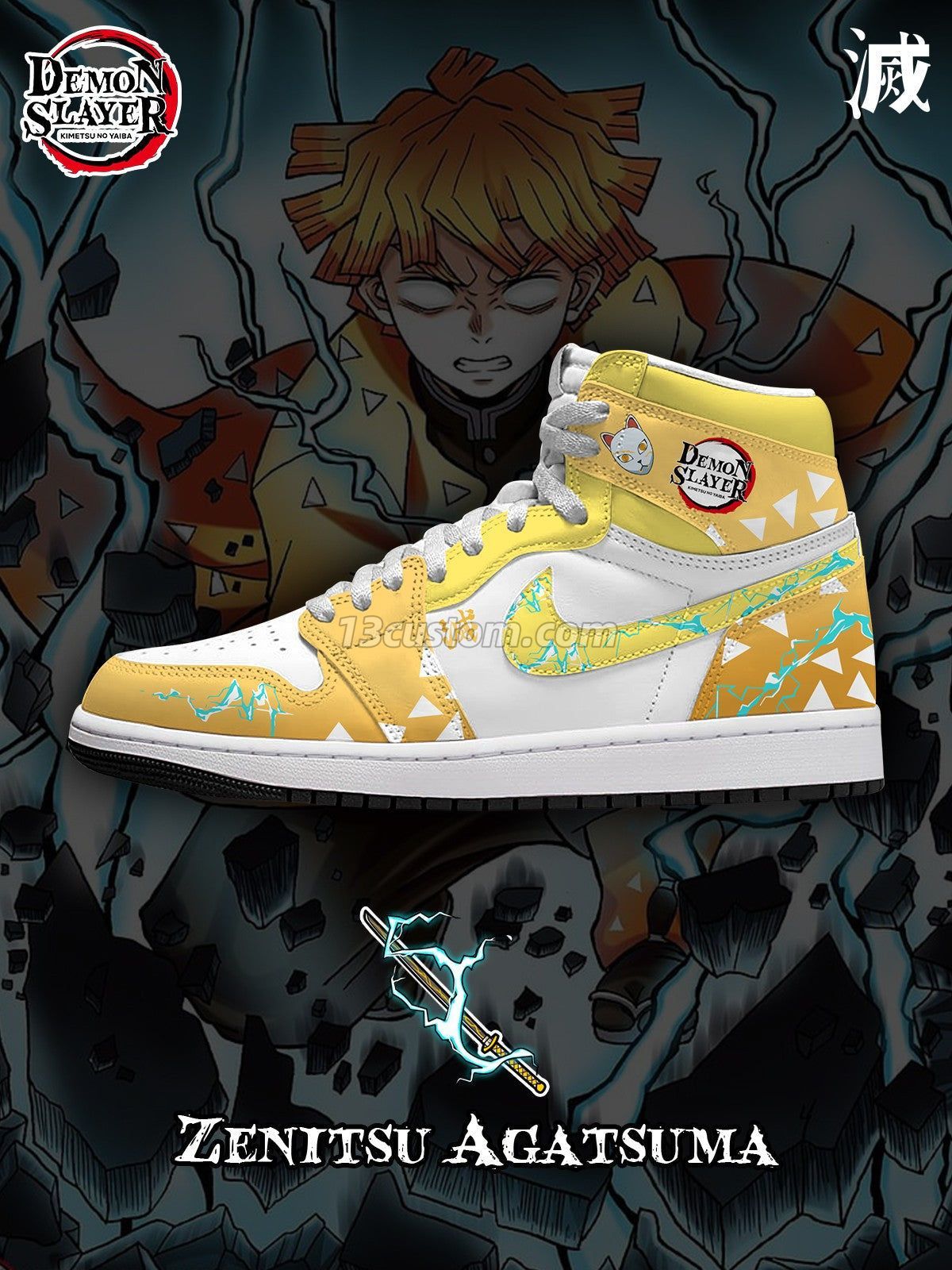 Zenitsu Agatsuma V.1 Custom High-Top Sneakers