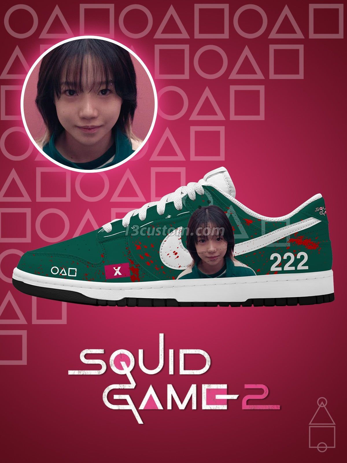 Player 222 V.2 Custom Court-Low Sneakers