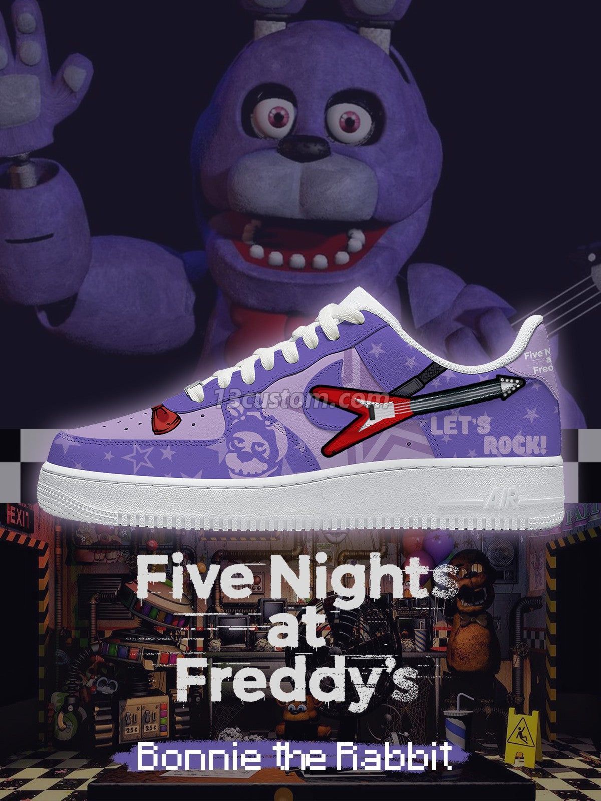 Bonnie the Rabbit V.1 Custom Sneakers