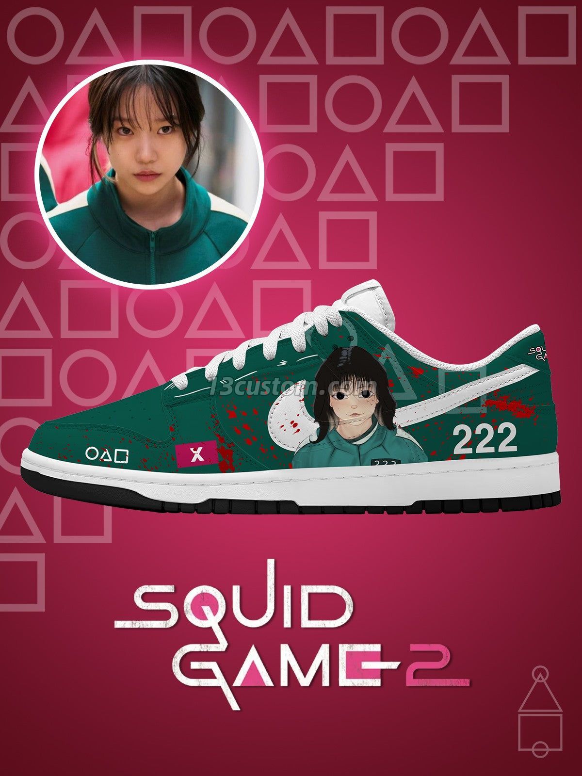 Player 222 V.3 Custom Court-Low Sneakers