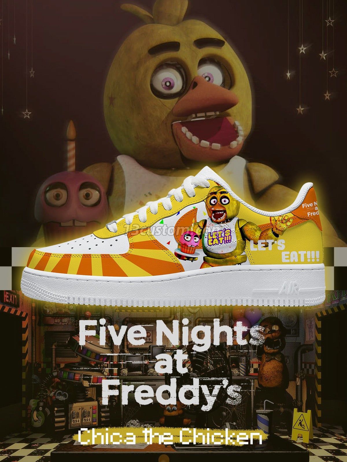 Chica the Chicken V.2 Custom Sneakers