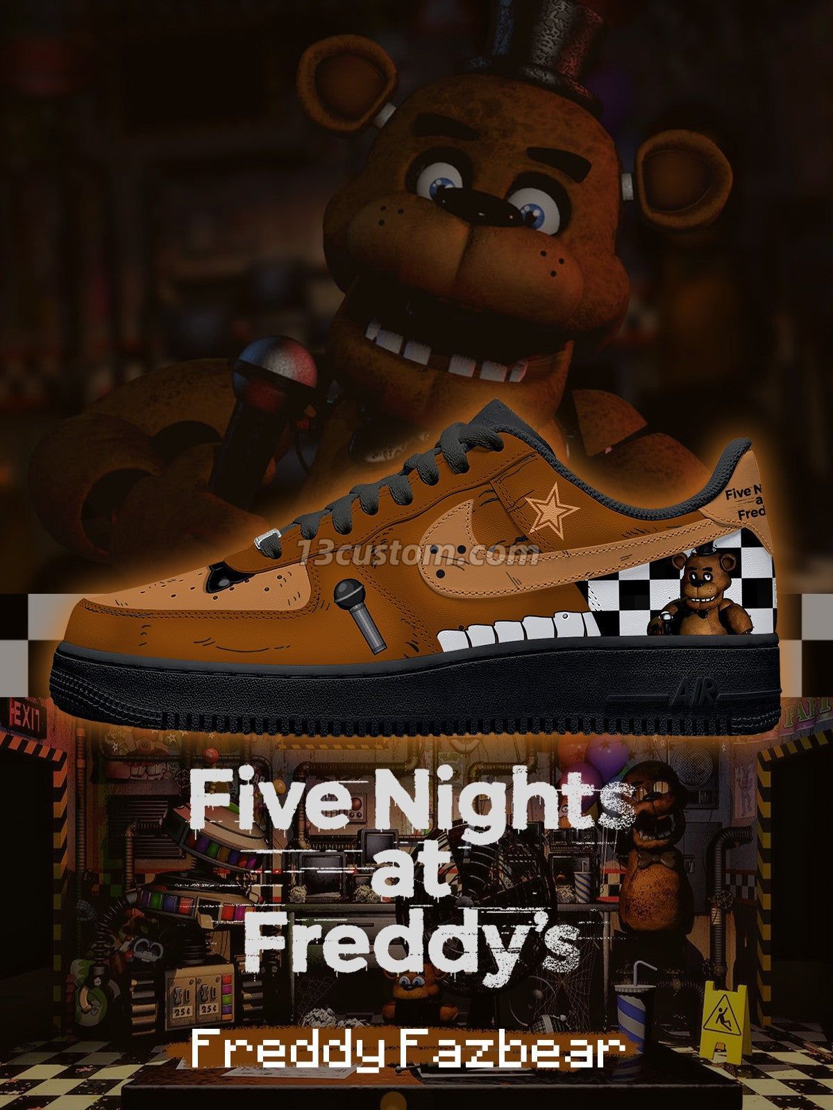 Freddy Fazbear V.1 Custom Sneakers