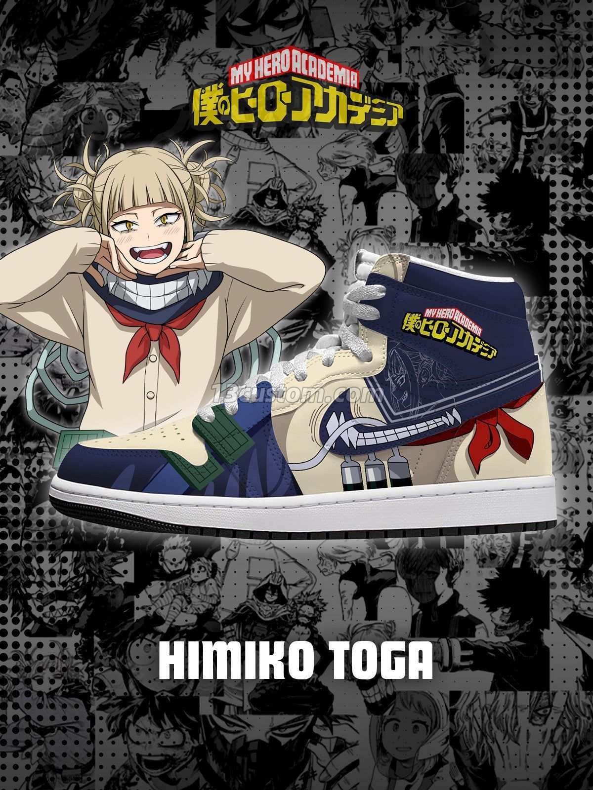 Himiko Toga V.1 Custom High-Top Sneakers