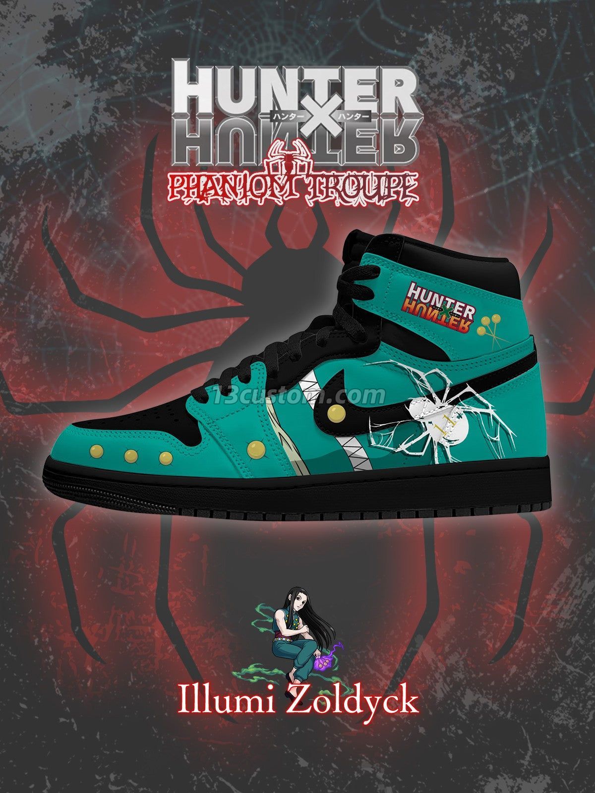 Illumi Zoldyck V.1 Custom High-Top Sneakers
