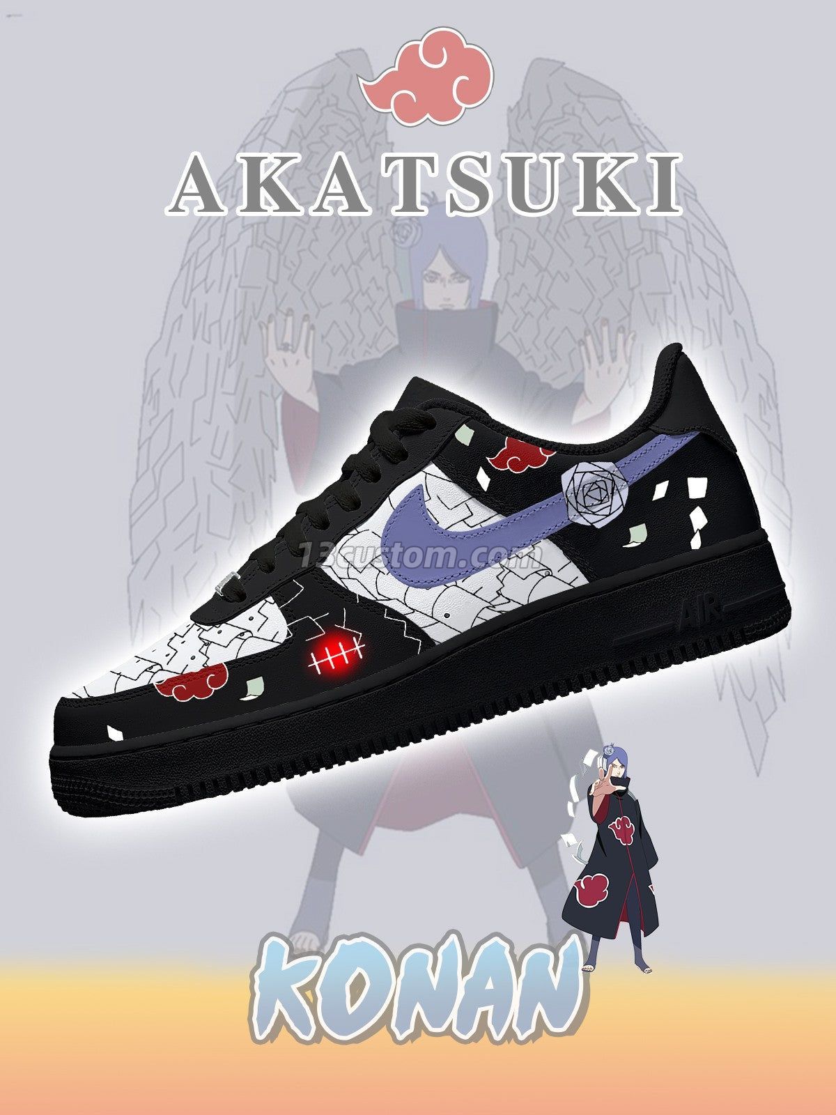 Akatsuki Konan No.3 Custom Sneakers