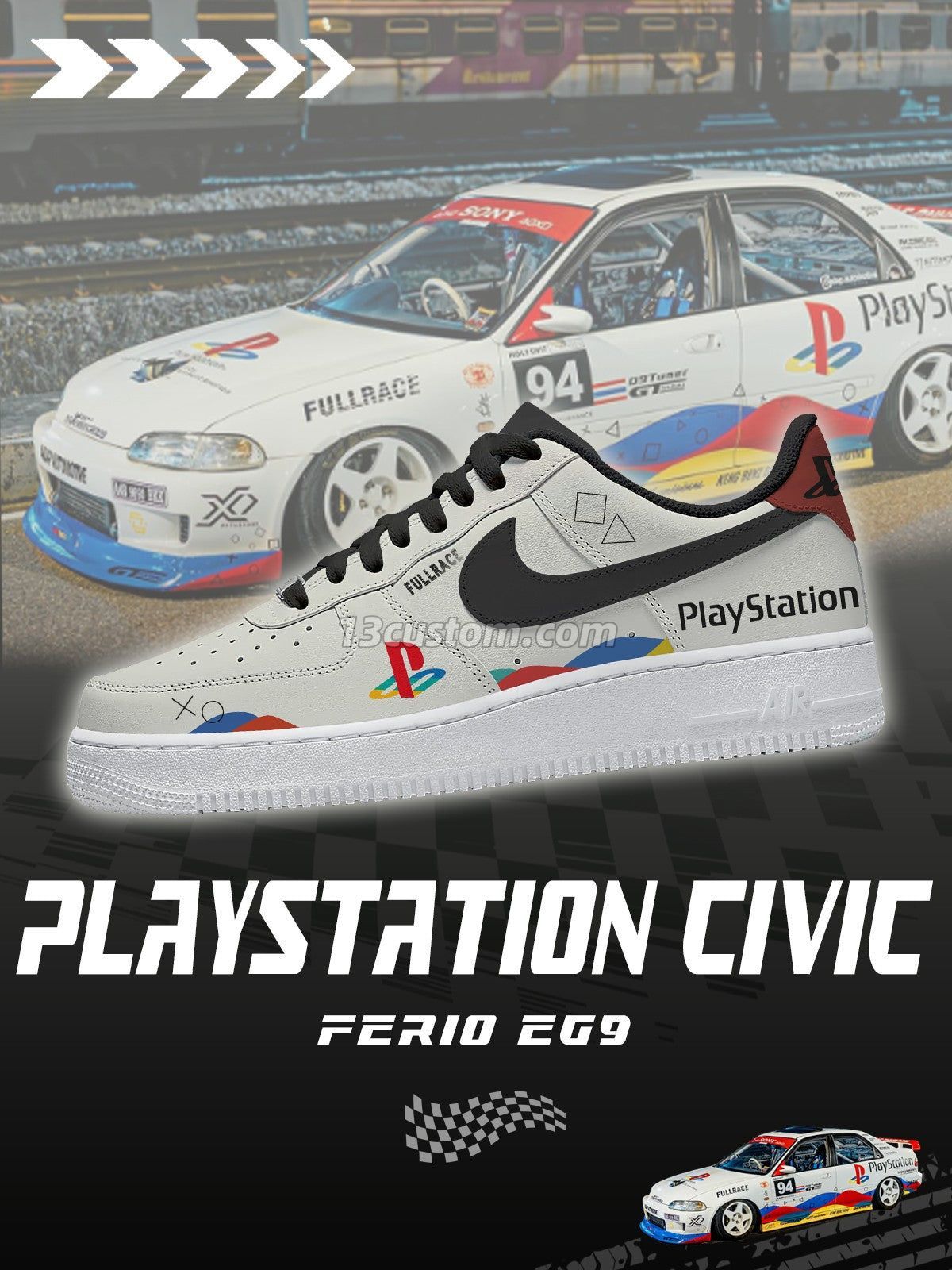Civic Ferio EG9 V.1 Custom Sneakers