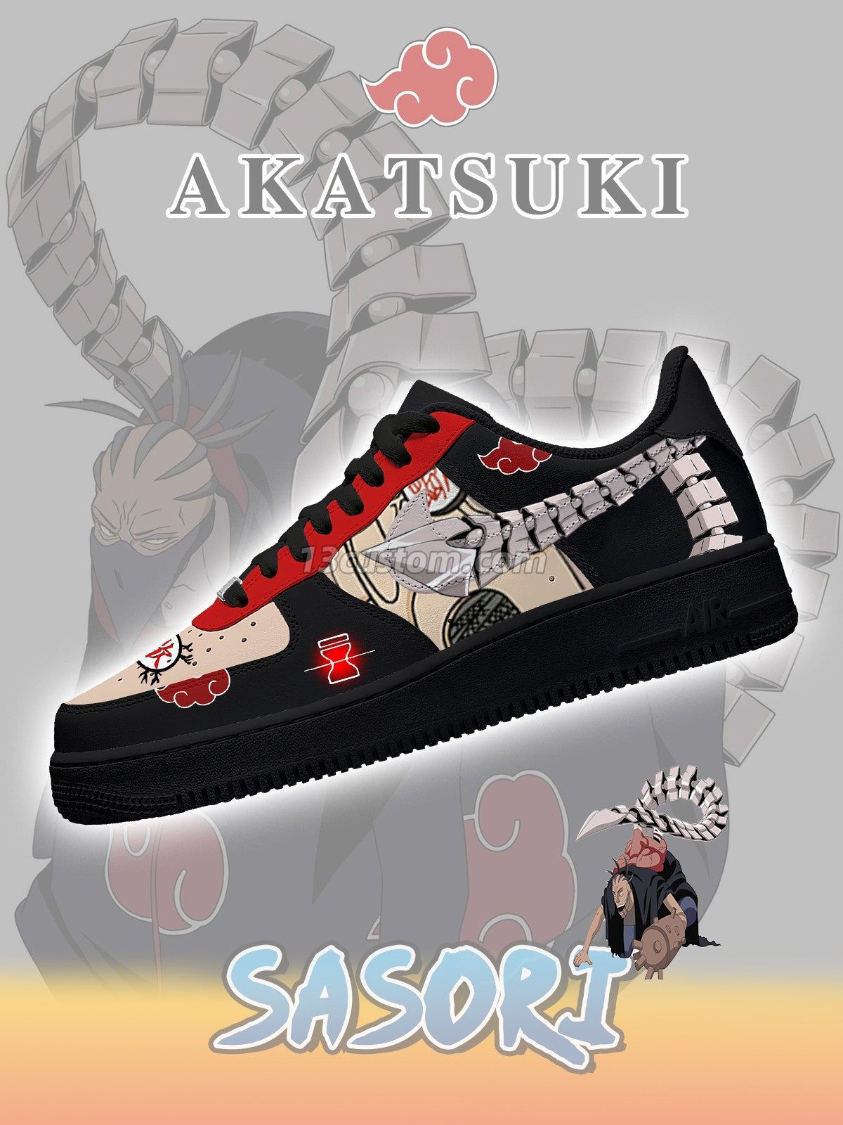 Akatsuki Sasori No.3 Custom Sneakers