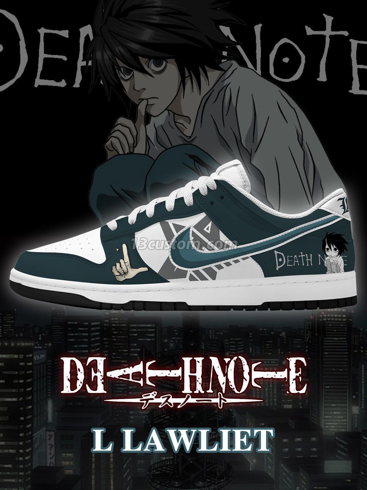L Lawliet V.1 Custom SB-Style Sneakers