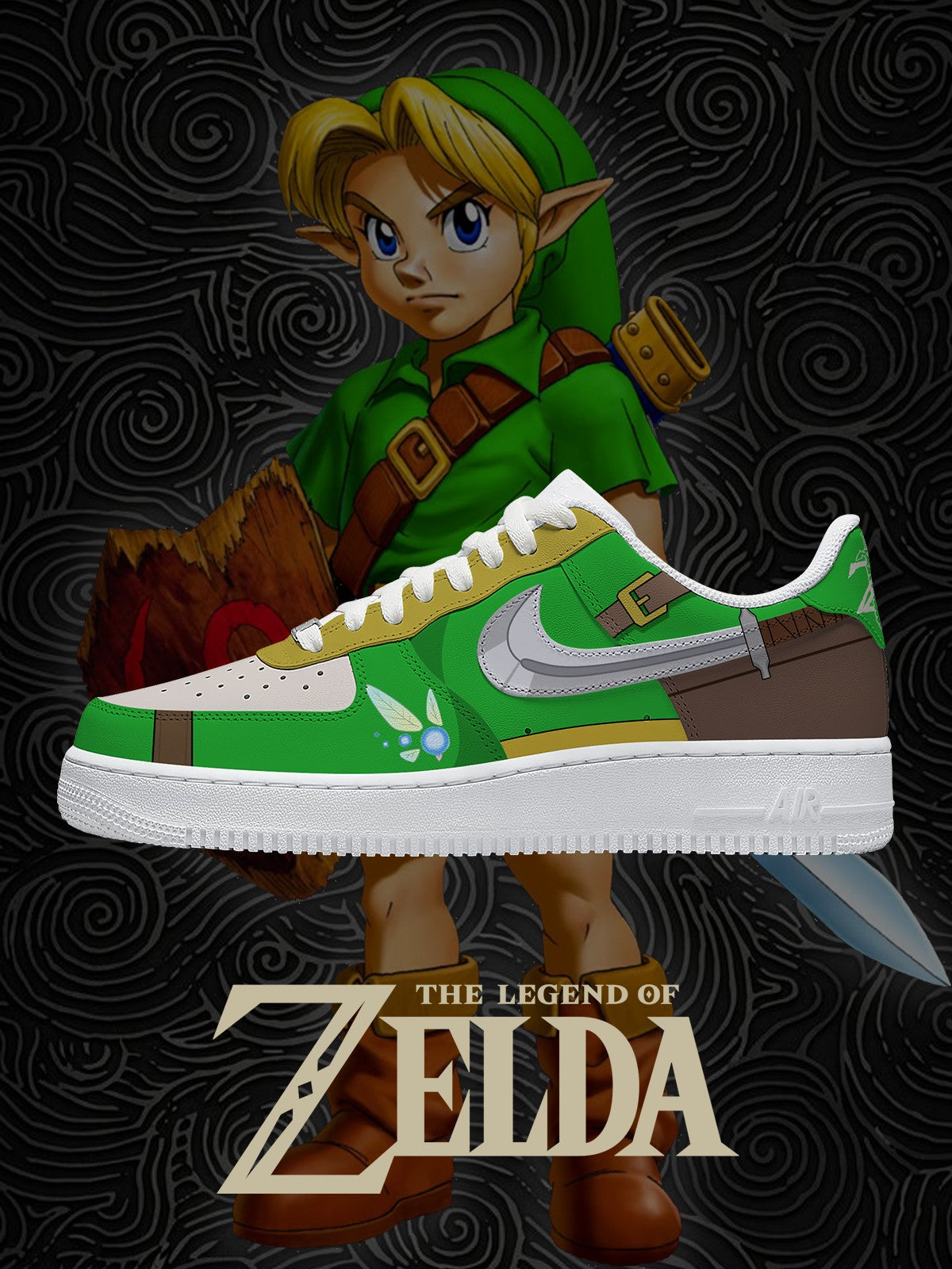 Link-Green Tunic V.1 Custom Sneakers