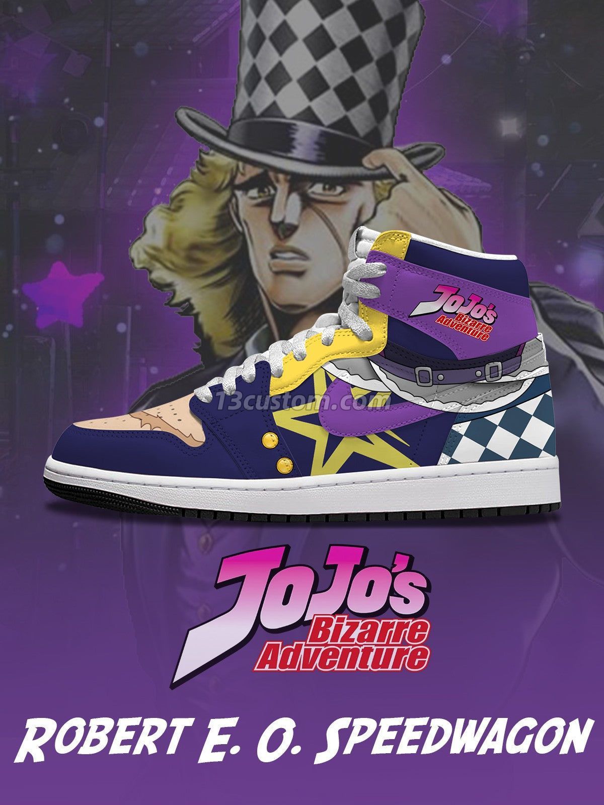 Robert E. O. Speedwagon V.2 Custom High-Top Sneakers