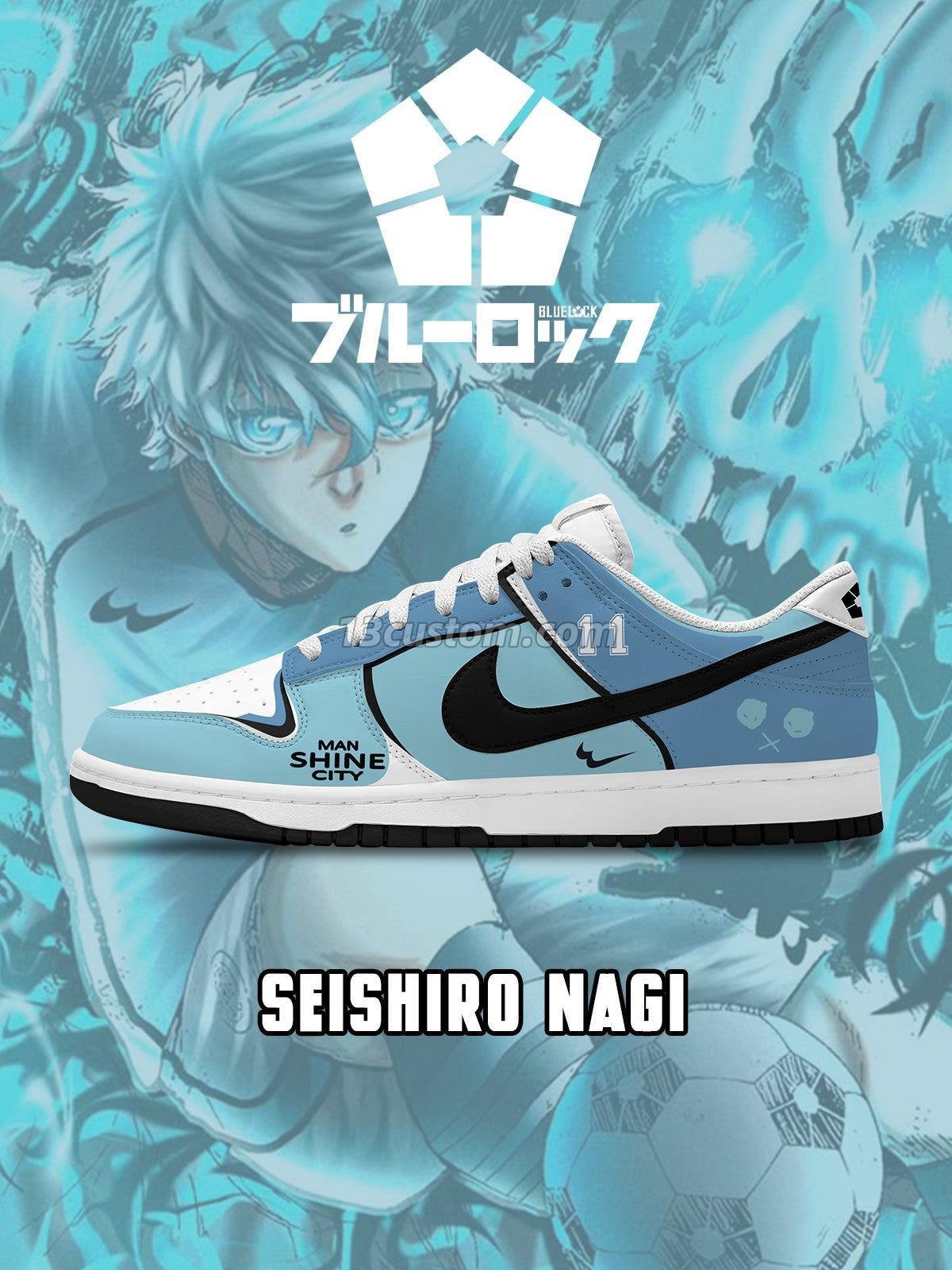 Seishiro Nagi V.2 Custom Court-Low Sneakers