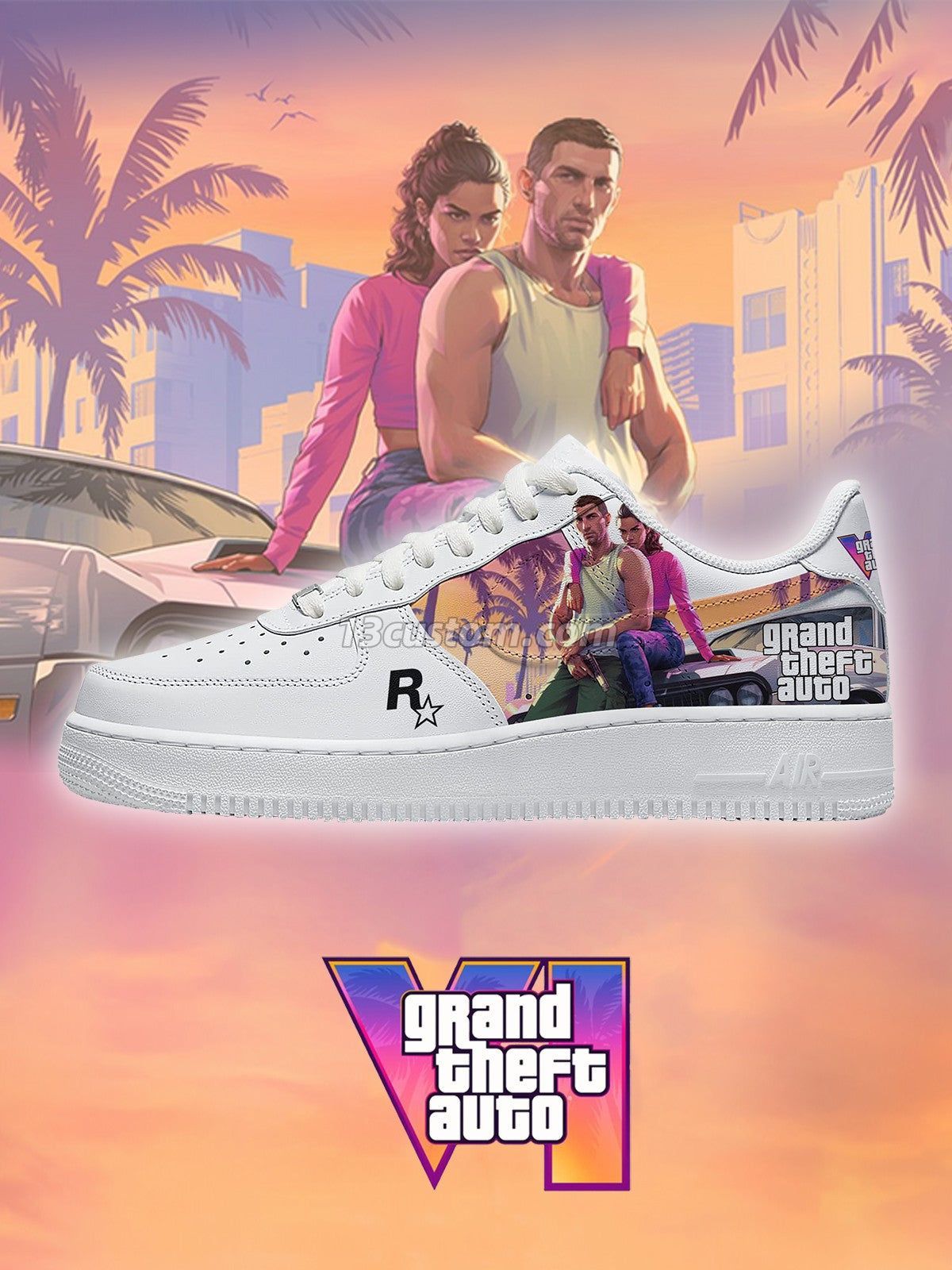 G.T.A VI V.3 Custom Sneakers